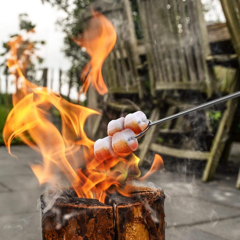 Mluchee 8Pack Marshmallow Roasting Sticks Smores Skewers for Fire Pit 32inch Telescoping Sausage BBQ Hot Dog Forks Portable Carrying Bag for Grill Campfire Thanksgiving Christmas Gifts - Image 4